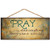 P_ Graham Dunn Pray About Everything Worry About Nothing Wooden Sign with Jute Rope Hanger