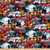 Timeless Treasures Fire   Rescue Firefighter Patchwork Black Quilt Fabric