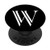 Letter W Initial Gift Original Design Block Font Monogram W PopSockets PopGrip Swappable Grip for Phones   Tablets
