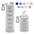 ONTA Collapsible Water Bottle- BPA Free Silicone Foldable Water Bottle for Travel Food-Grade Silicone Portable Leak-Proof Travel Water Bottle 20oz Gray ONTA Collapsible Water Bottle- BPA Free Silicone Foldable Water Bottle for Travel Food-Grade Silicone Portable Leak-Proof Travel Water Bottle 20oz Gray
