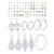 Yadoca 41 Pairs Assorted Multiple Earring Set for Women Cute Flower Dangle Drop Hoop Earring CZ Ball Moon Faux Pearl Stud Earring