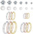 Spiritlele 24 Pack Hoop Earrings Set Pearl Studs Crystal Stud Earrings for Women Girls 3 Colors Hoops Spiritlele 24 Pack Hoop Earrings Set Pearl Studs Crystal Stud Earrings for Women Girls 3 Colors Hoops