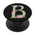 B Initial Monogram Letter Alphabet Name Gift PopSockets PopGrip Swappable Grip for Phones   Tablets