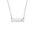 JJTZX Silver Initial Bar Necklace Engraved Name Bar Pendant Wedding Initial Bridesmaid Gift F
