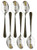 Set of 6 Oneida Pierced Serving Spoons - Chapman Style