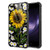iPhone 8 Plus CaseSunflower and Daisies Pattern Tempered Glass iPhone 7 Plus Cases for Girls Women Anti-Scratch Four Corners Design Cover Case for iphone78 Plus