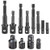 Yakamoz 12 in 1 Air Impact Ratchet Wrenches Conversion Tool Set 8Pcs 14-Inch Hex Shank Impact Socket Adapter Extension Bar Set   4Pcs Drive Socket Adapter Converter Reducer Set  14 38 12