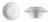 Rexka 100pcs 14 White Plastic Flush Type Hole Plugs 12 Head