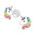 AUBE JEWELRY Hypoallergenic 925 Sterling Silver Beautiful Unicorn Head Stud Earrings Adorned with Crystal with Silicone Coated Push Backs for Girls and Women AUBE JEWELRY Hypoallergenic 925 Sterling Silver Beautiful Unicorn Head Stud Earrings Adorned with Crystal with Silicone Coated Push Backs for Girls and Women