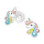 AUBE JEWELRY Hypoallergenic 925 Sterling Silver Beautiful Unicorn Head Stud Earrings Adorned with Crystal with Silicone Coated Push Backs for Girls and Women AUBE JEWELRY Hypoallergenic 925 Sterling Silver Beautiful Unicorn Head Stud Earrings Adorned with Crystal with Silicone Coated Push Backs for Girls and Women