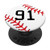 Baseball Jersey Uniform Number 91 Player Sports Team Gift PopSockets Grip and Stand for Phones and Tablets