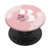 Cute Personalized Letter B Initial Monogram - Rose Pink Lace PopSockets Grip and Stand for Phones and Tablets