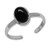 Silvershake Natural Black Onyx Oval 7x5 mm 925 Sterling Silver Toe Ring Size 4