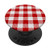 Checkered Red and White Picnic Style Checkerboard Pattern PopSockets Grip and Stand for Phones and Tablets