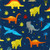 Kaufman Prehistoric Adventure Dinosaurs Navy Quilt Fabric