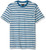 Obey Mens SS Adrian SS Knit TEE Blue Multi Stripe Large