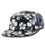 DECKY 5 Panel Floral Racer Cap Black
