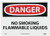 NMC D588RB OSHA Sign Legend DANGER - NO SMOKING FLAMMABLE LIQUIDS 14 Length x 10 Height Rigid Plastic BlackRed on White