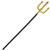 Skeleteen Gold Trident Costume Accessory - Golden Pitchfork Spear Toy Prop Weapon Staff Accessories for Adults and Kids Costumes