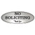 No Soliciting Sign - Laser Engraved Sign (Small - 2" x 5", Brushed Silver with Black Letters)