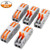 smseace 25 Pcs Lever Nut Conductor Compact Connectors Button clamp Quick Terminal Block for 2 Circuit Inline Splices 28-12 AWG PCT-222-25P