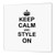 3dRose ht-157732-2 Keep Calm and Style On-Carry on Styling-Stylist Hairstylist-Iron on Heat Transfer Paper for White Material 6 by 6-Inch