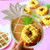(30 Pcs) JeVenis Glitter Green Hawaiian Party Pineapple Cupcake Toppers Picks Donut Toppers for Luau Bridal Shower Tropical Summer Party Cake Decoration