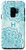 Galaxy S9 Letter H Initial Monogram Mandala-Marble Print Teal Blue Case