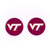 Virginia Tech NCAA Team Logo on Woodgrain 4 x 4 Absorbent Ceramic Car Coasters Pack of 2