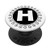 Chic Initial Monogram Letter H Black   White PopSockets Grip and Stand for Phones and Tablets