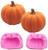 3D Pumpkin Silicone Mold - Halloween Mini Pumpkin Mold for Candy Baking Cake Decoration Soap Making Chocolate Candle Clay 2pcs pink