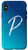 iPhone XXS Blue Gradient Initial P Phone Case Cool Ombre Blue Letter P Case