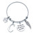 Loss of Dog Sympathy Gifts Jewelry - Pet Remembrance Bracelets Dog Loss Sympathy Gifts in Memory of Pet Jewelry Pets Memory Charm C Initial Bangle Bracelet Once by My Side Forever in My Heart