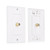 Cable Matters 2-Pack 1-Port TV Cable Wall Plate (Coax Wall Plate) in White