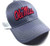 Ole Miss Rebels Adjustable Gray Cap Mesh Back Hat