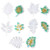 ResinWorld Leaf Coaster Resin Molds Coaster Silicone Molds for Epoxy Resin Agate Coaster Molds for Making Leaf Coasters Cup Mats Set 5 Pcs
