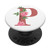 Pink Roses Letter P Initials Monogram PopSockets Grip and Stand for Phones and Tablets