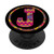 Letter J Monogram Name Initial Mexican Pattern on Black PopSockets Grip and Stand for Phones and Tablets