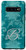 Galaxy S10 Teal floral Initial letter B monogram teal ornamental Case