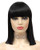 ATOZWIG Short Bob Wigs with Hair Bangs Straight Hair Wig Natural Looking Synthetic Full Hair Wig for Women Shoulder Length Black Color