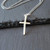 Sterling Silver Cross Charm Necklace 18