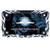 United Pacific 50129 ChromeBlack Flame Motorcycle License Plate Frame