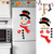 Snowman Refrigerator Magnets 16 pcs Self-adhensive Refrigerator Magnets Stickers Christmas Decorations Metal Door Garage Office CabinetsLarge