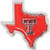 NCAA Collegiate Metal State Shaped Auto Emblem Texas Tech