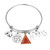 CHOORO Sorority Jewelry Red Triangle Letter She Believed She Could So She Did Bracelet Gift DST Jewelry Greek Sorority 26 Letter Bracelet £¨she Believed br-h £