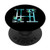 Letter H Initial with Butterflies Personalized Monogram PopSockets Grip and Stand for Phones and Tablets
