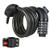 Bike Lock Cable - High Security 5 Digit Resettable Combination Coiling Cable Lock with Complimentary Mounting Bracket - 4FT Combination Bike Lock - Security Anti-theft Bicycle lock Cable