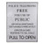Rabbit Tanaka Doctor Who Tardis Police Box Tin Sign