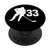 Number 33  33  Hockey Gifts for Men Boys Teens Women PopSockets PopGrip Swappable Grip for Phones   Tablets