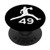 49 Number 49 - Baseball Gift for Teens Boys Men Guys Black PopSockets PopGrip Swappable Grip for Phones   Tablets
